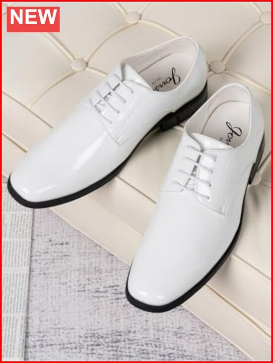 Mens Dress Shoes Formal Business Oxford Tuxedo Shoes Lace-Up Non-Slip Patent main image 6